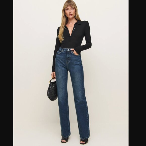 Reformation Wilder High Rise Wide Leg Jeans - Picture 1 of 5